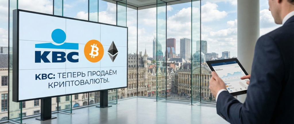 Бельгийский банк KBC начнет продавать криптовалюты