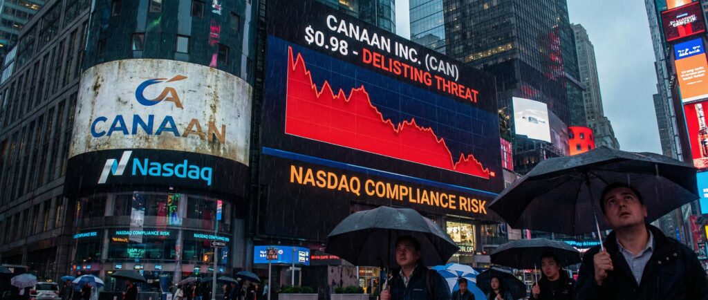 Акции Canaan упали ниже доллара Nasdaq грозит делистингом