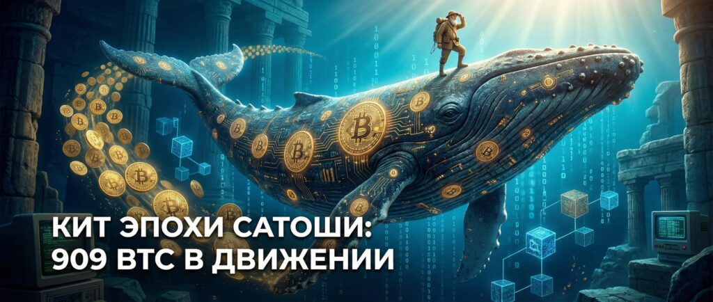 Кит эпохи Сатоши переместил 909 биткоинов