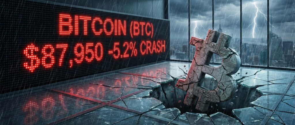 Биткоин упал ниже 88 тысяч долларов