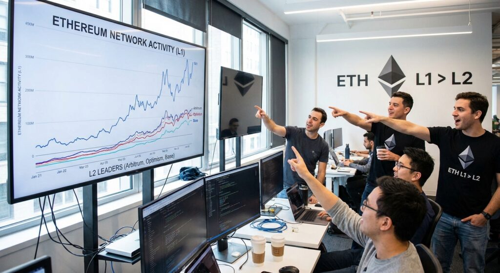 Активность в Ethereum обошла лидеров L2