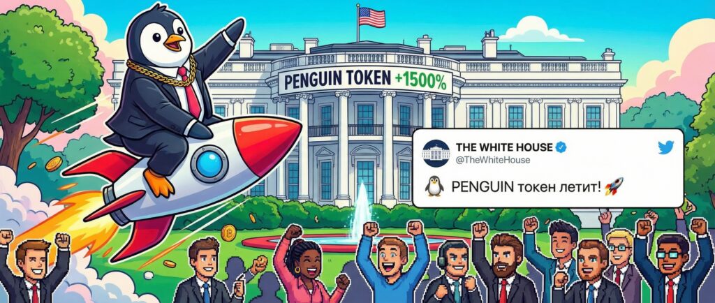 Мем-токен PENGUIN взлетел на 1500% после поста Белого дома