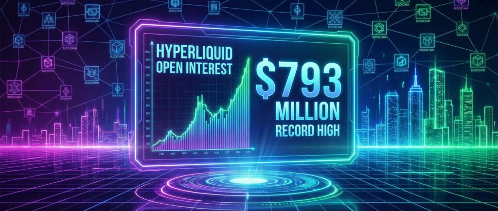 Открытый интерес Hyperliquid достиг рекордных 793 млн