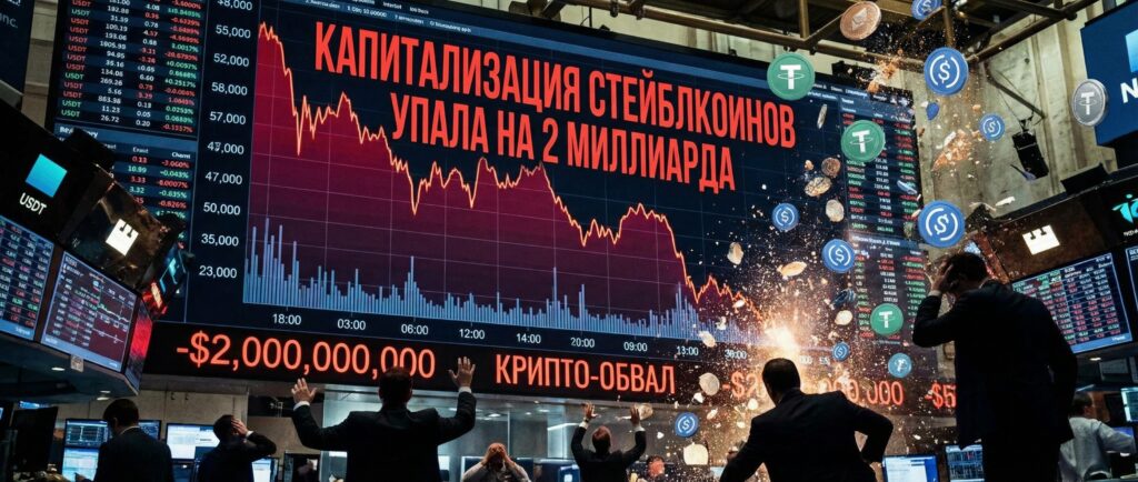 Капитализация стейблкоинов упала на 2 миллиарда