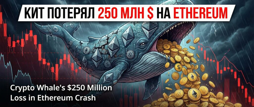 Кит потерял 250 миллионов долларов на Ethereum