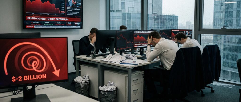 Криптофонды теряют миллиарды второй месяц