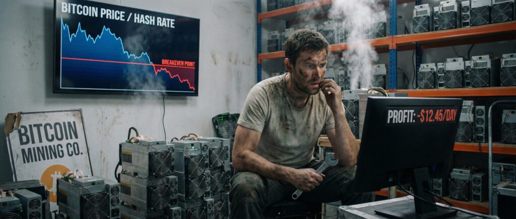 Майнеры биткоина на грани рентабельности