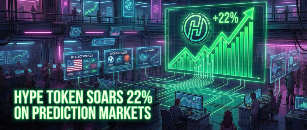 Токен HYPE вырос на 22% из-за рынков предсказаний