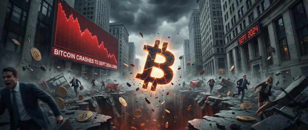 Биткоин рухнул до минимумов сентября 2024 года