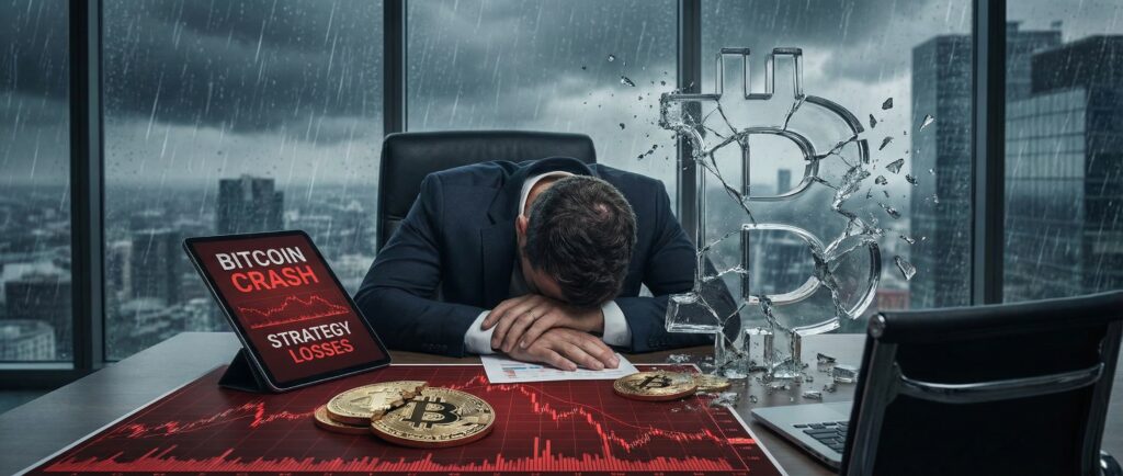 Убытки Strategy из-за обвала биткоина