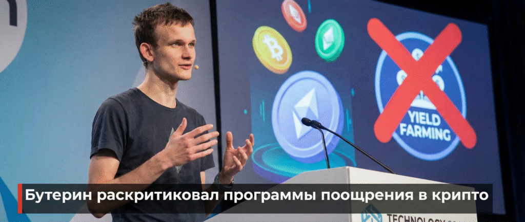 Бутерин раскритиковал программы поощрения в крипто
