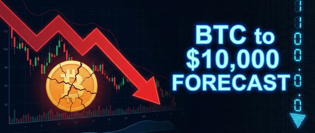 Прогноз падения биткоина до 10 тысяч долларов