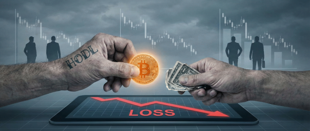 Долгосрочные держатели биткоина начали продавать в убыток