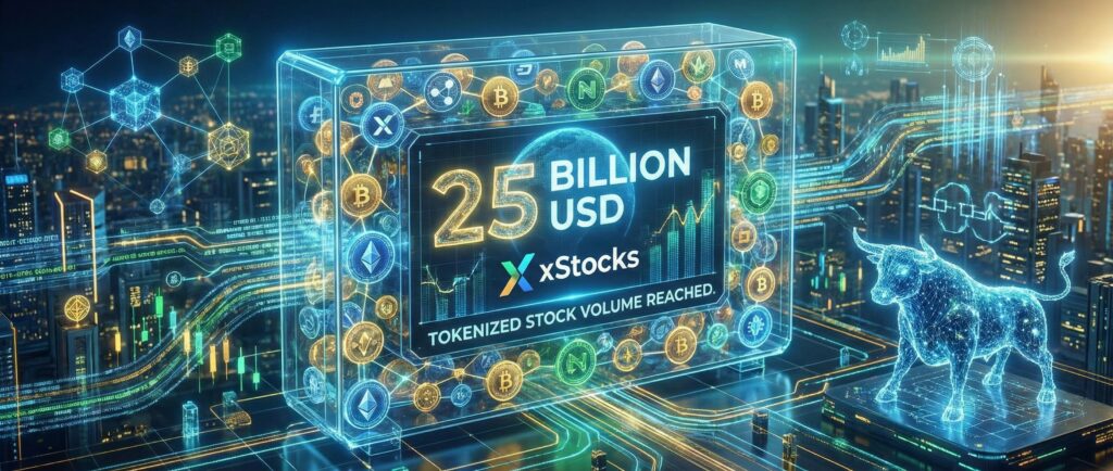 Объем токенизированных акций xStocks достиг 25 млрд долларов