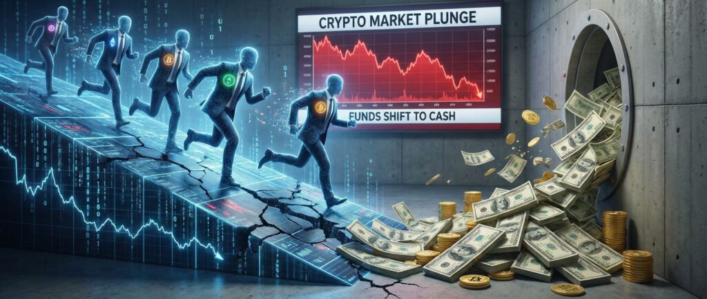 Криптофонды бегут в кэш на фоне падения
