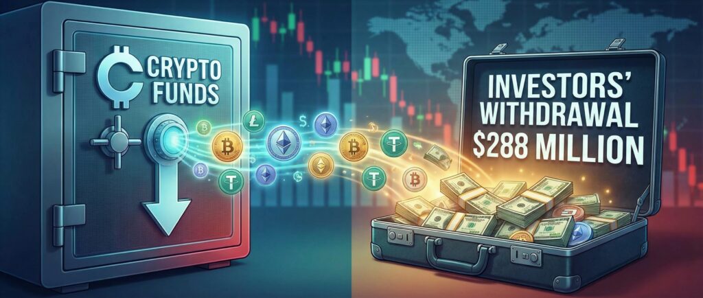 Инвесторы вывели $288 млн из криптофондов
