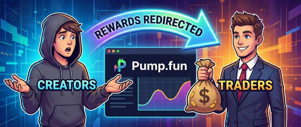 Pump.fun перенаправила вознаграждения с создателей на трейдеров
