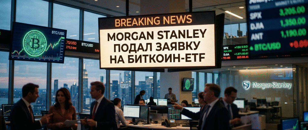 Morgan Stanley подал заявку на биткоин-ETF