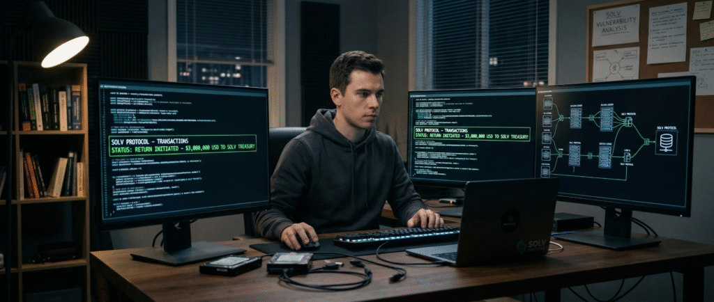 Хакер вернет 3 миллиона долларов Solv Protocol