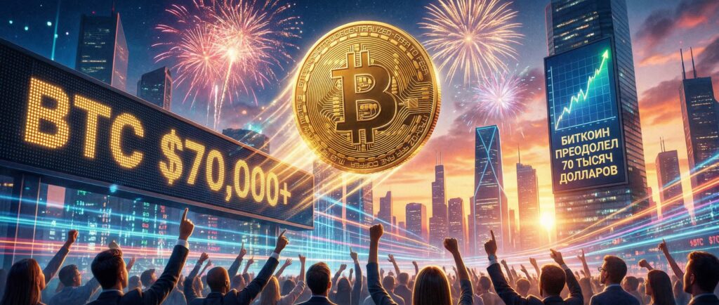 Биткоин преодолел 70 тысяч долларов
