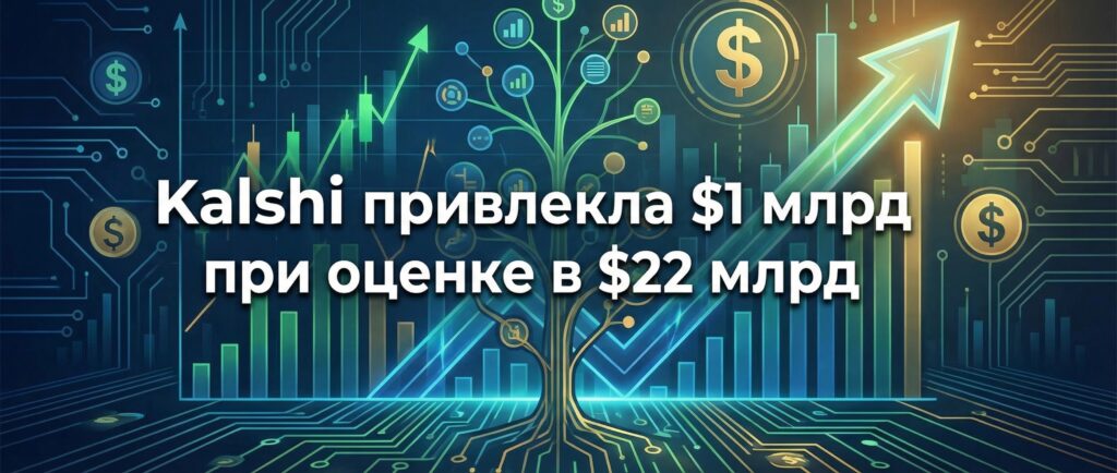 Kalshi привлекла $1 млрд при оценке в $22 млрд