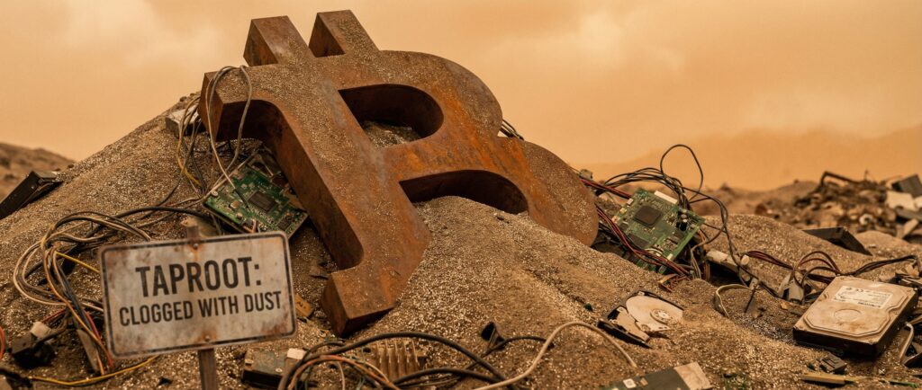 Taproot в биткоине завален пылью