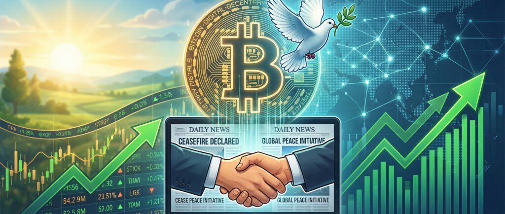 Биткоин вырос на фоне новостей о перемирии