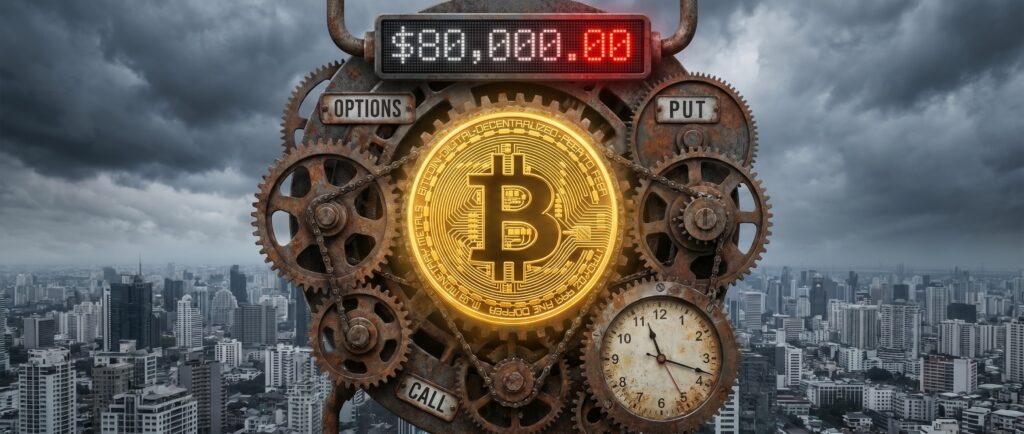 Биткоин застрял у $80 000 из-за опционов