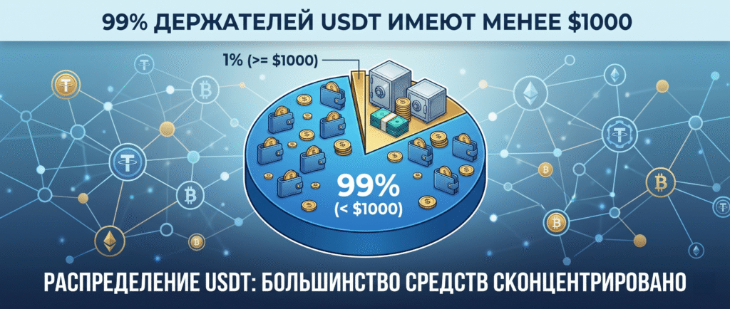 99% держателей USDT0 имеют менее $1000