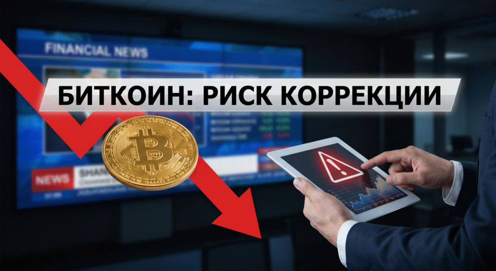 Аналитики предупредили о риске коррекции биткоина