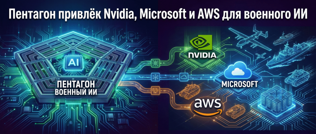 Пентагон привлёк Nvidia, Microsoft и AWS для военного ИИ