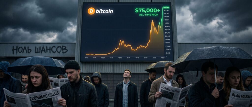 Биткоин обновил максимум на фоне рекордного пессимизма