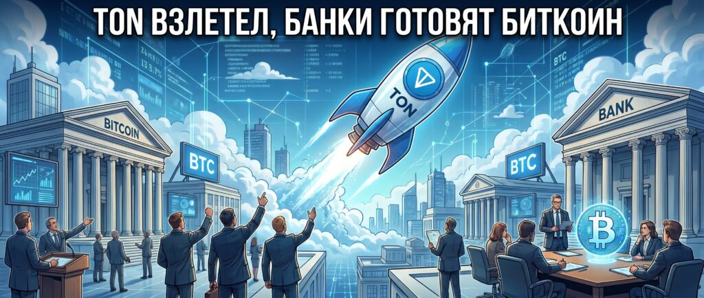 TON взлетел, банки готовят биткоин