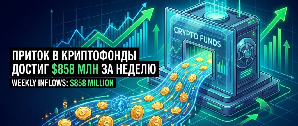 Приток в криптофонды достиг $858 млн за неделю