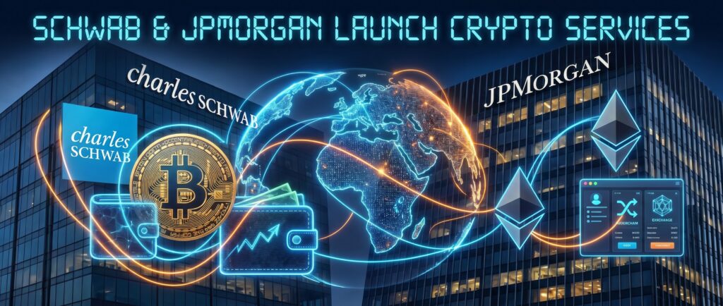 Schwab и JPMorgan запускают криптосервисы