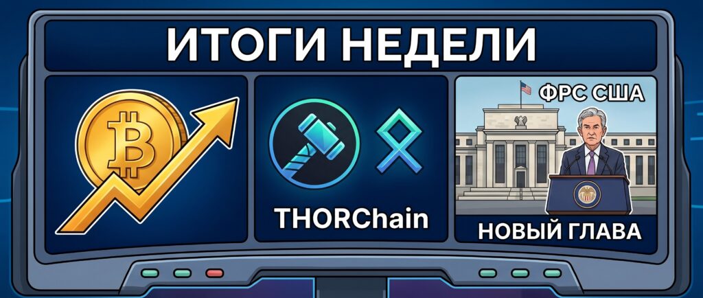 Итоги недели: биткоин, THORChain и новый глава ФРС