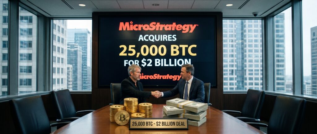 Strategy купила 25 000 BTC за 2 млрд долларов