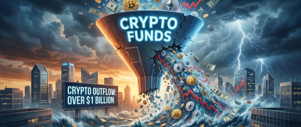 Отток из криптофондов превысил миллиард долларов