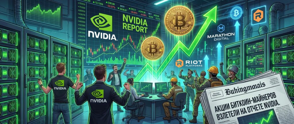 Акции биткоин-майнеров взлетели на отчете Nvidia