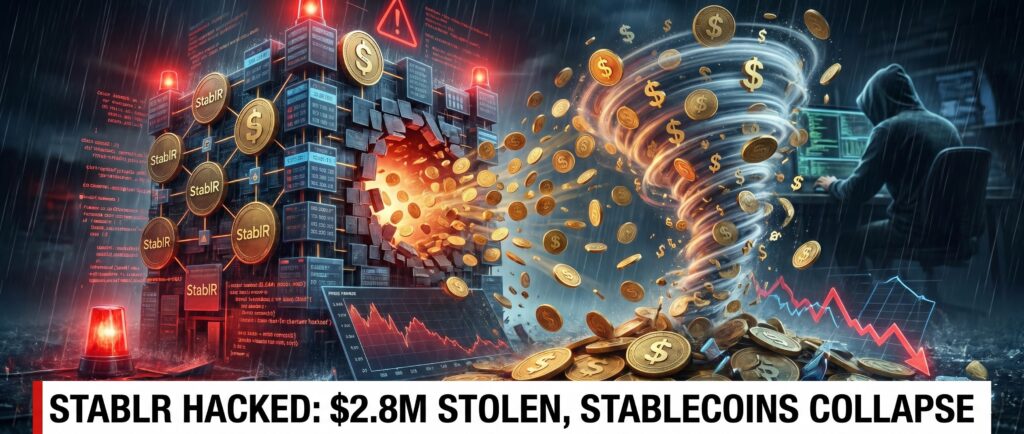 Взлом StablR: украдено $2,8 млн, стейблкоины рухнули