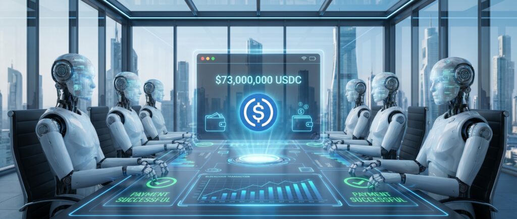 ИИ-агенты заплатили $73 млн через USDC