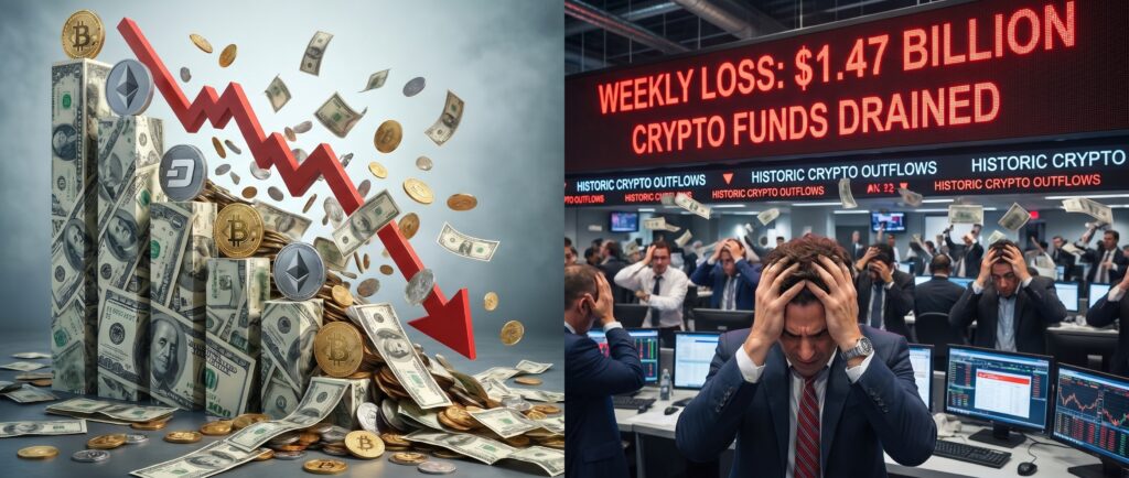 Криптофонды потеряли $1,47 млрд за неделю