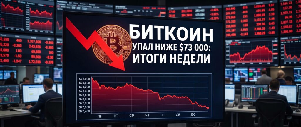 Биткоин упал ниже $73 000: итоги недели