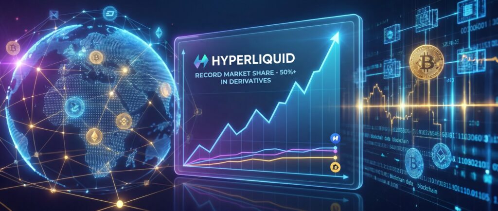 Доля Hyperliquid в торговле деривативами достигла рекорда