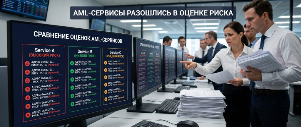 AML-сервисы разошлись в оценке риска криптоадресов