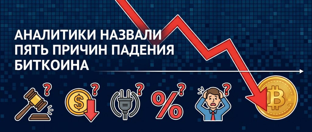 Аналитики назвали пять причин падения биткоина