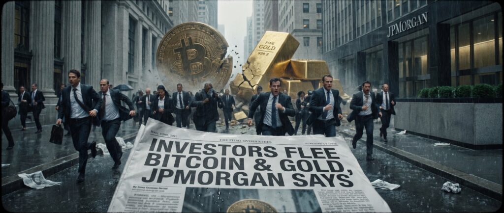 JPMorgan: инвесторы бегут из биткоина и золота