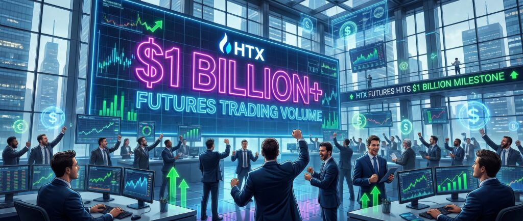 Объем торгов фьючерсами HTX превысил $1 млрд
