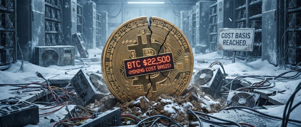 Биткоин упал до себестоимости майнинга