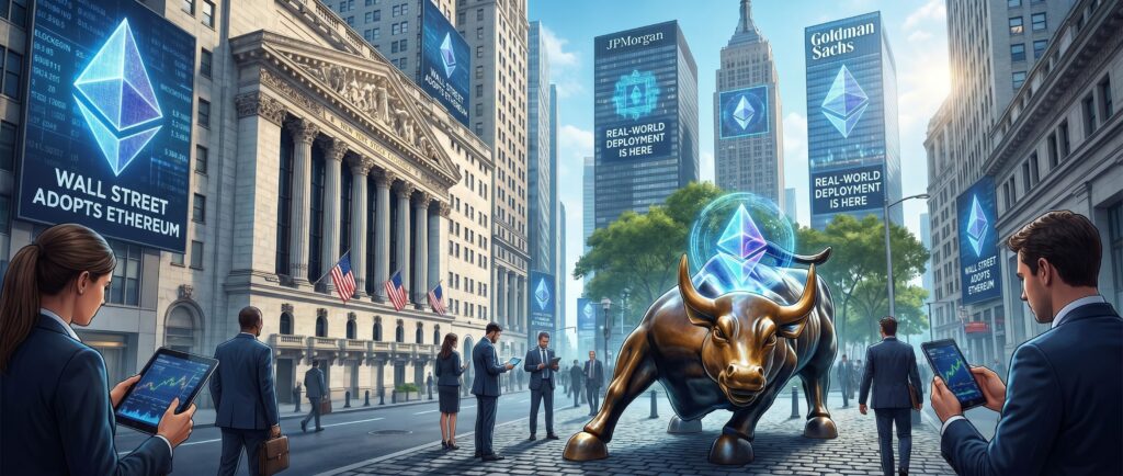 Wall Street переходит к реальному внедрению Ethereum